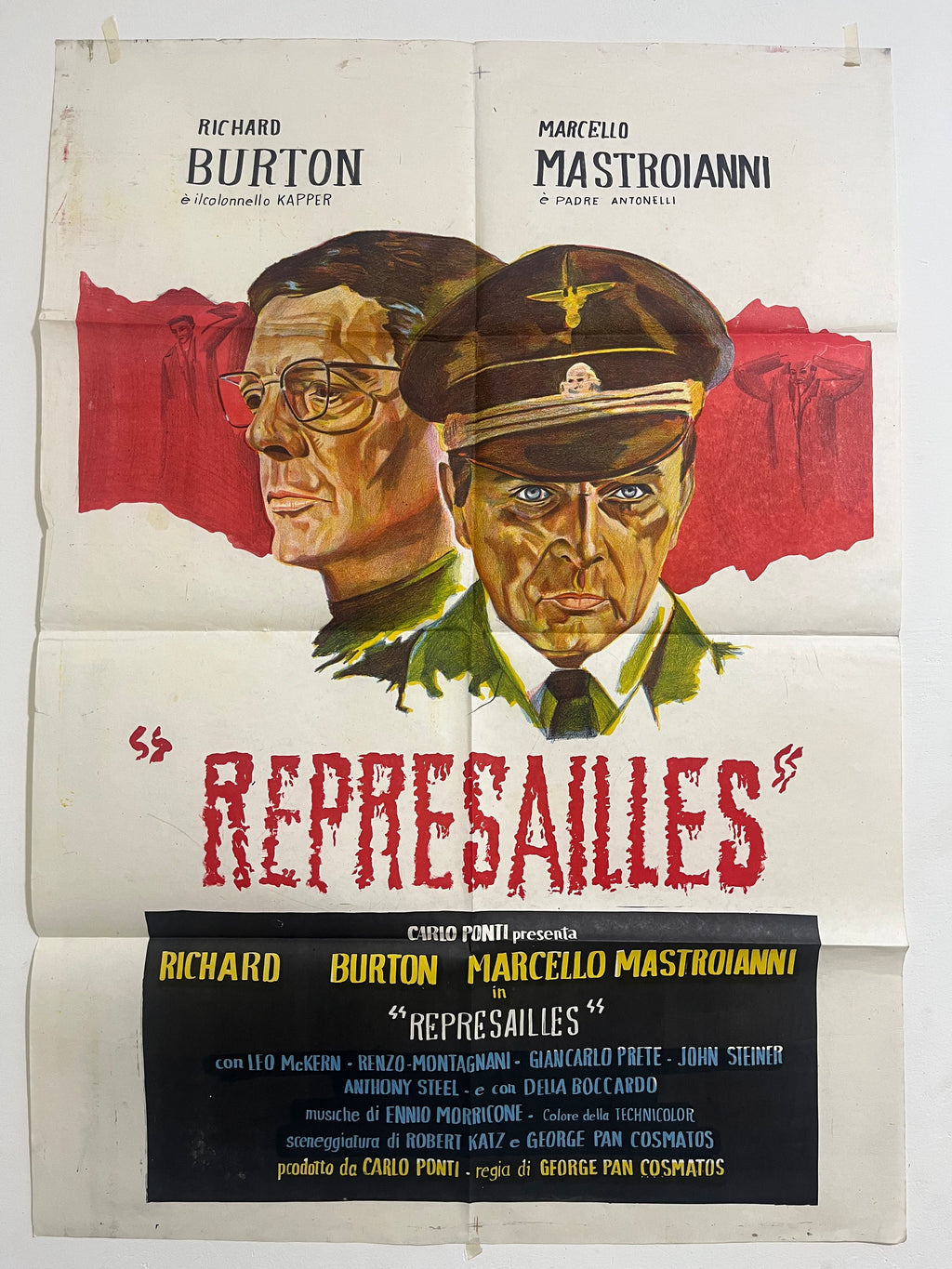 Affiche de film vintage Représailles – Richard Burton & Marcello Mastroianni