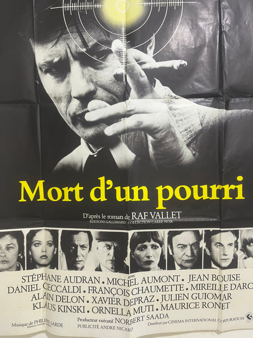 Original Mort d’un pourri (1977) French Movie Poster | Alain Delon Vintage Cinema Poster