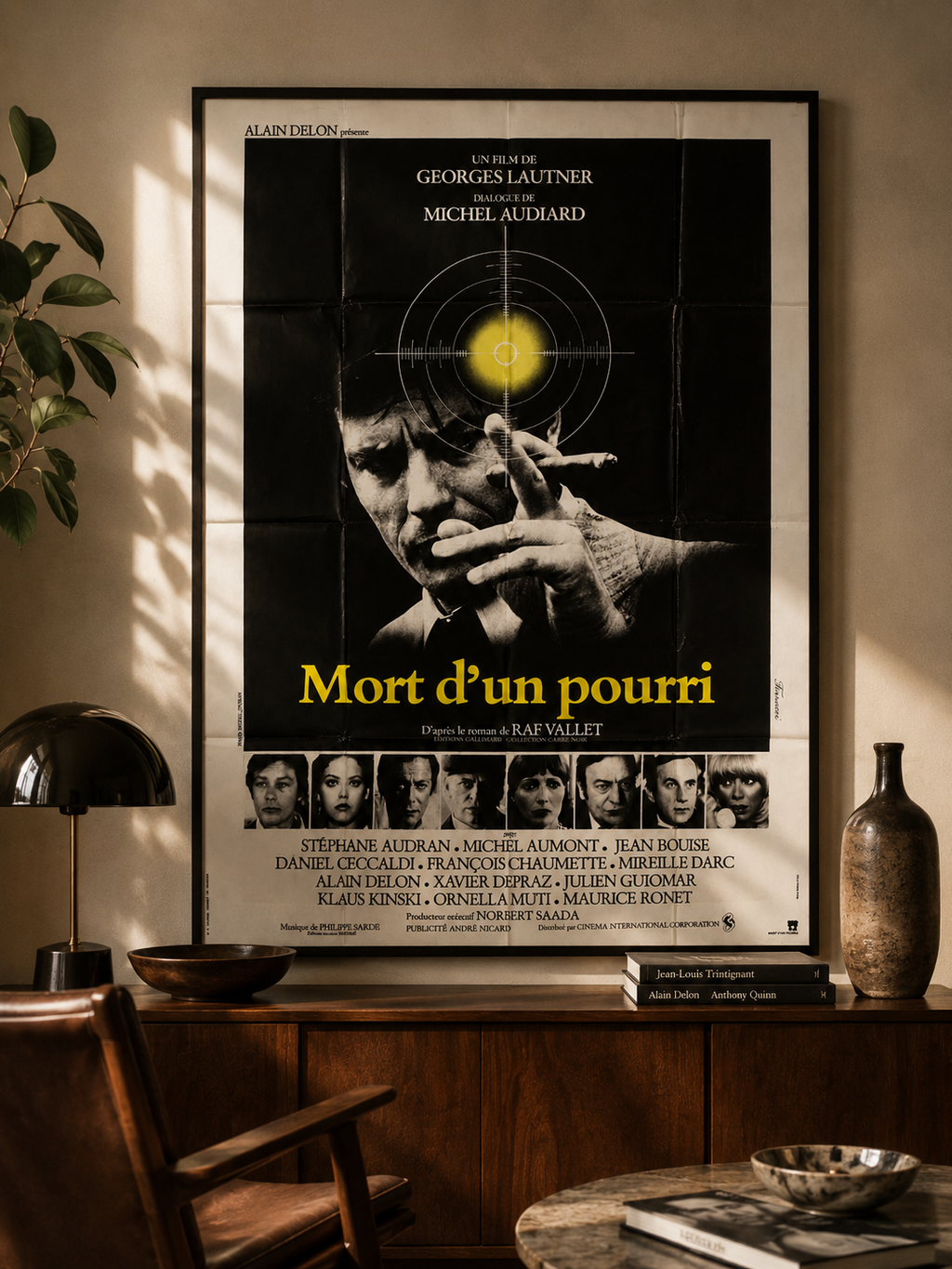 Original Mort d’un pourri (1977) French Movie Poster | Alain Delon Vintage Cinema Poster