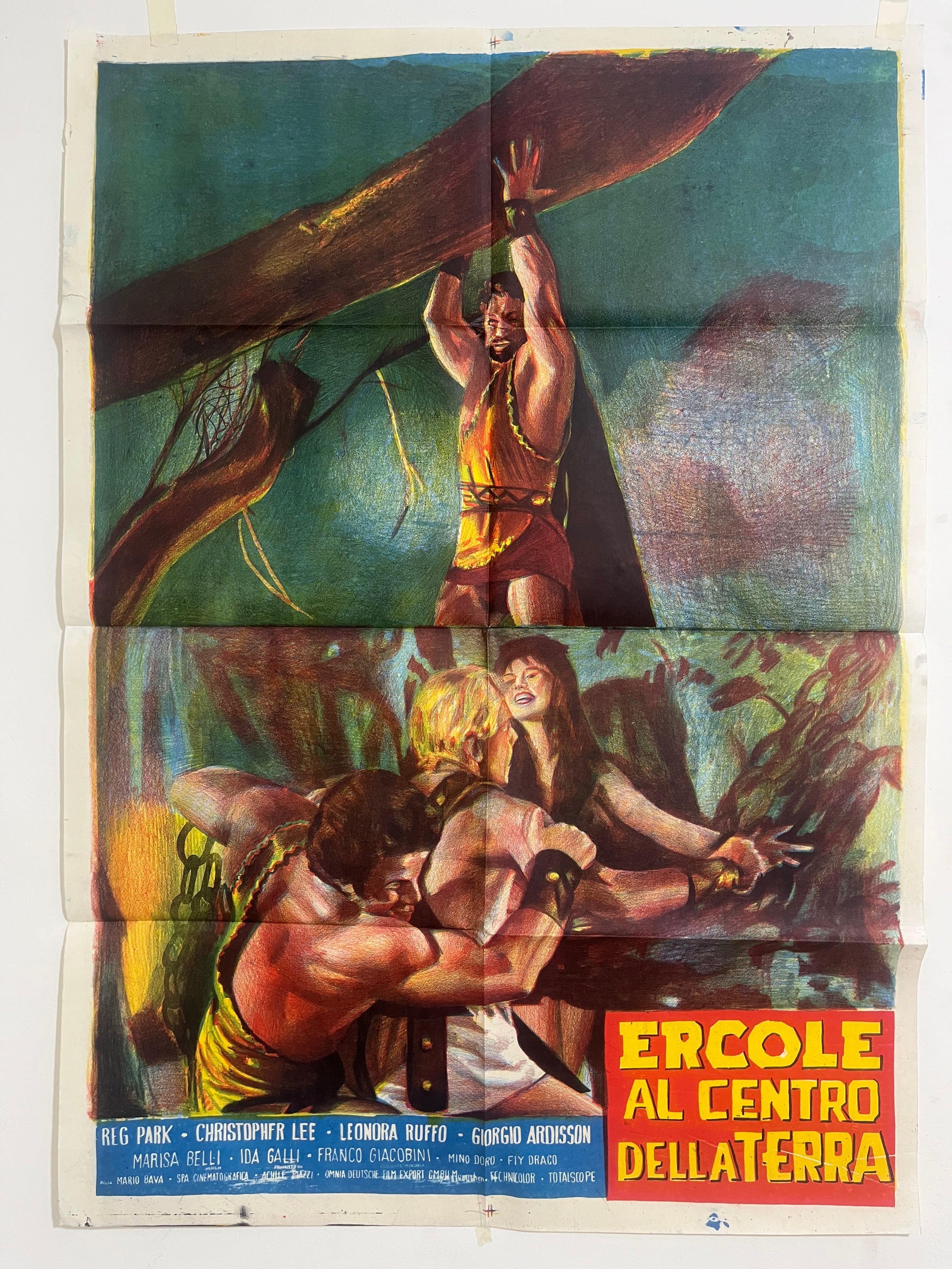 Ercole al Centro della Terra – Affiche de cinéma italienne vintage | 1961