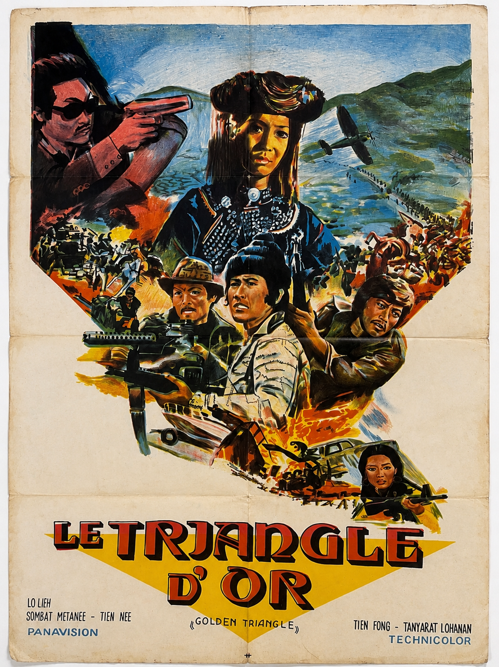 Affiche originale Le Triangle d’Or – Vintage Movie Poster Golden Triangle