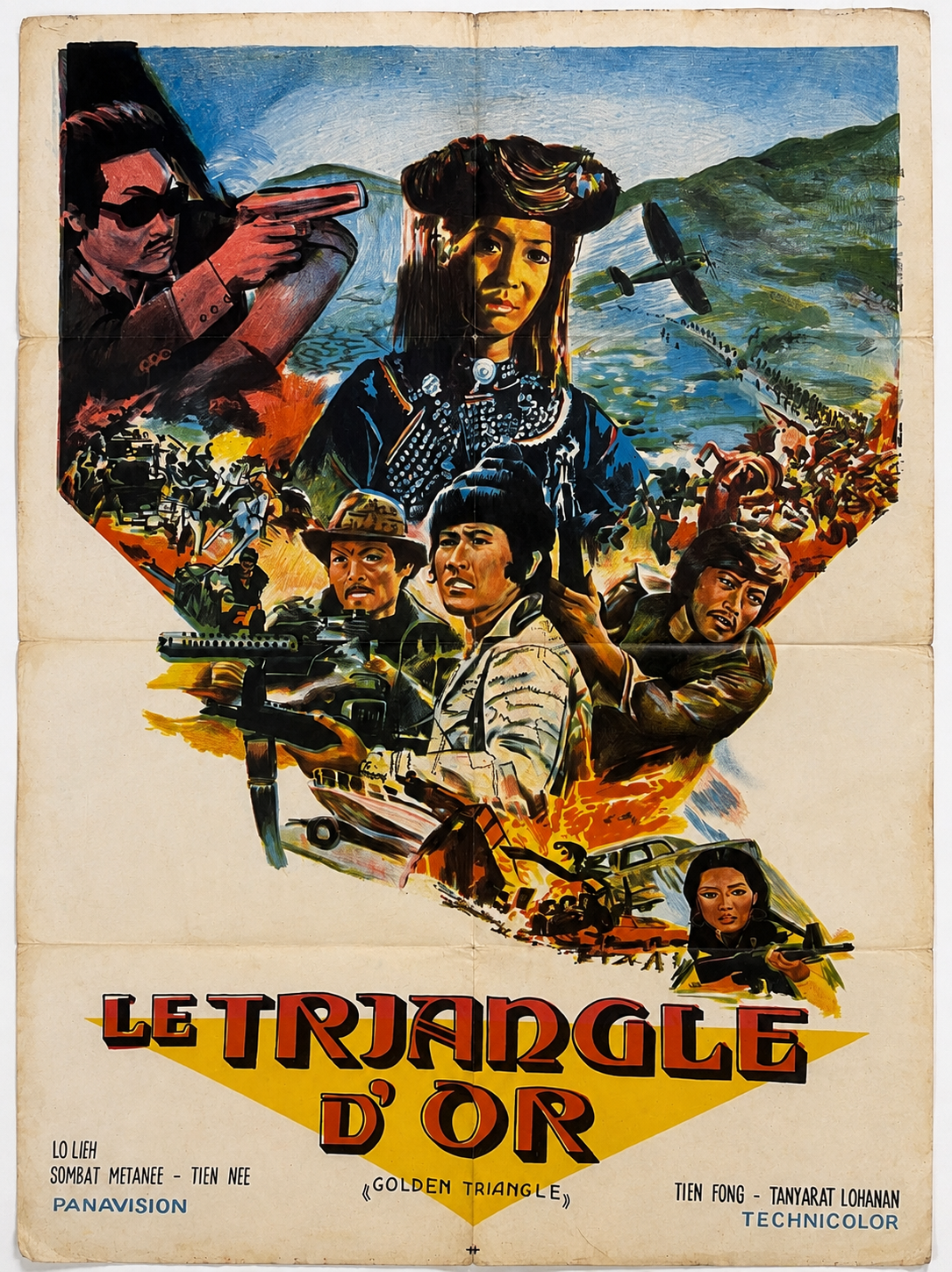 Affiche originale Le Triangle d’Or – Vintage Movie Poster Golden Triangle