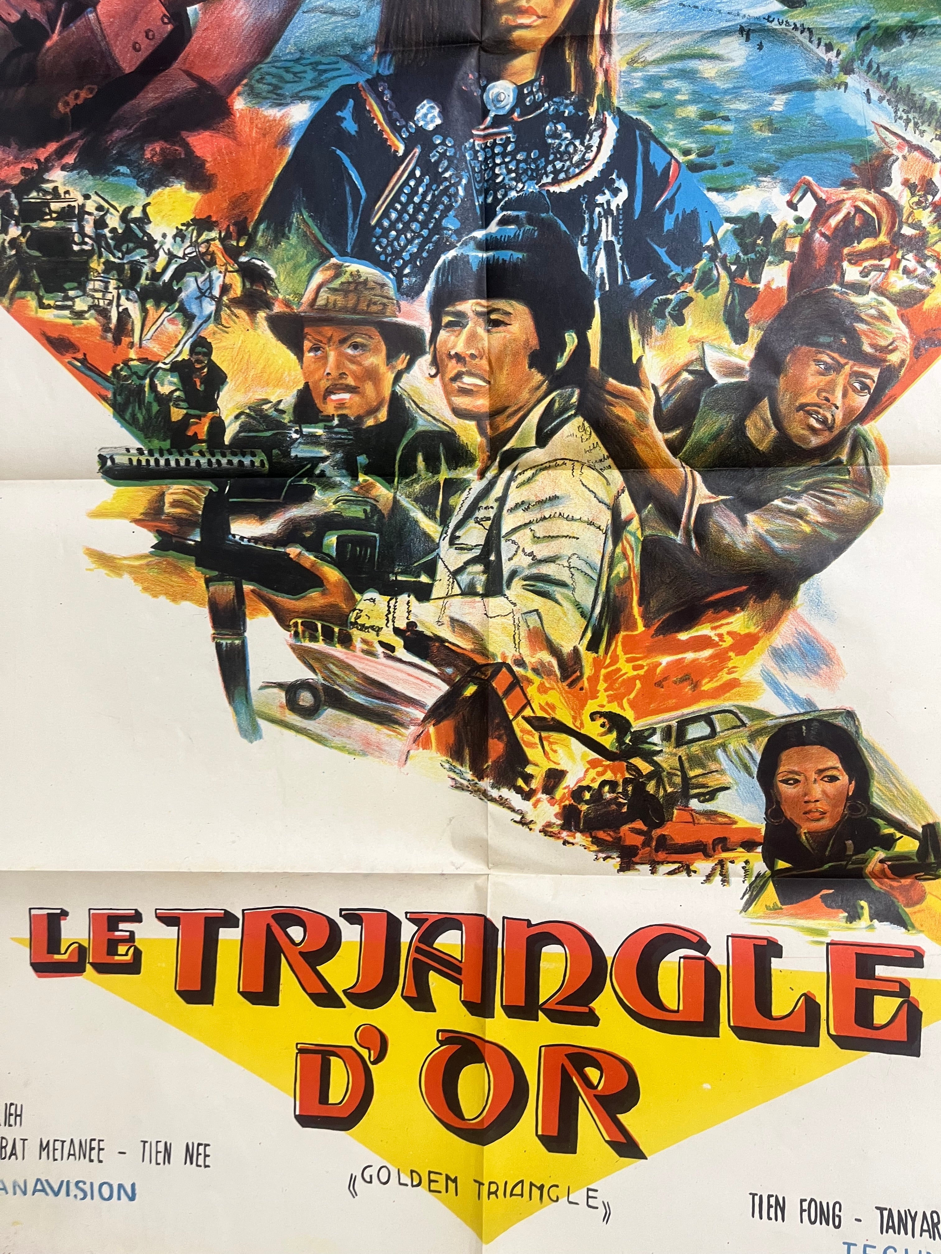 Affiche originale Le Triangle d’Or – Vintage Movie Poster Golden Triangle