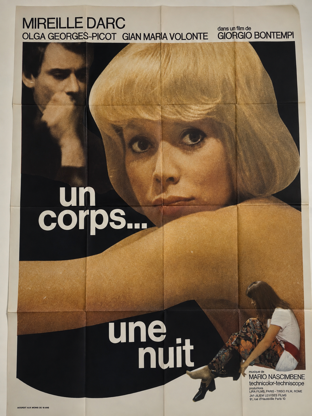Un corps… une nuit — Affiche de cinéma vintage
