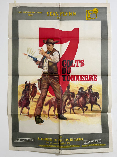 Affiche de cinéma vintage « 7 Colts du Tonnerre »