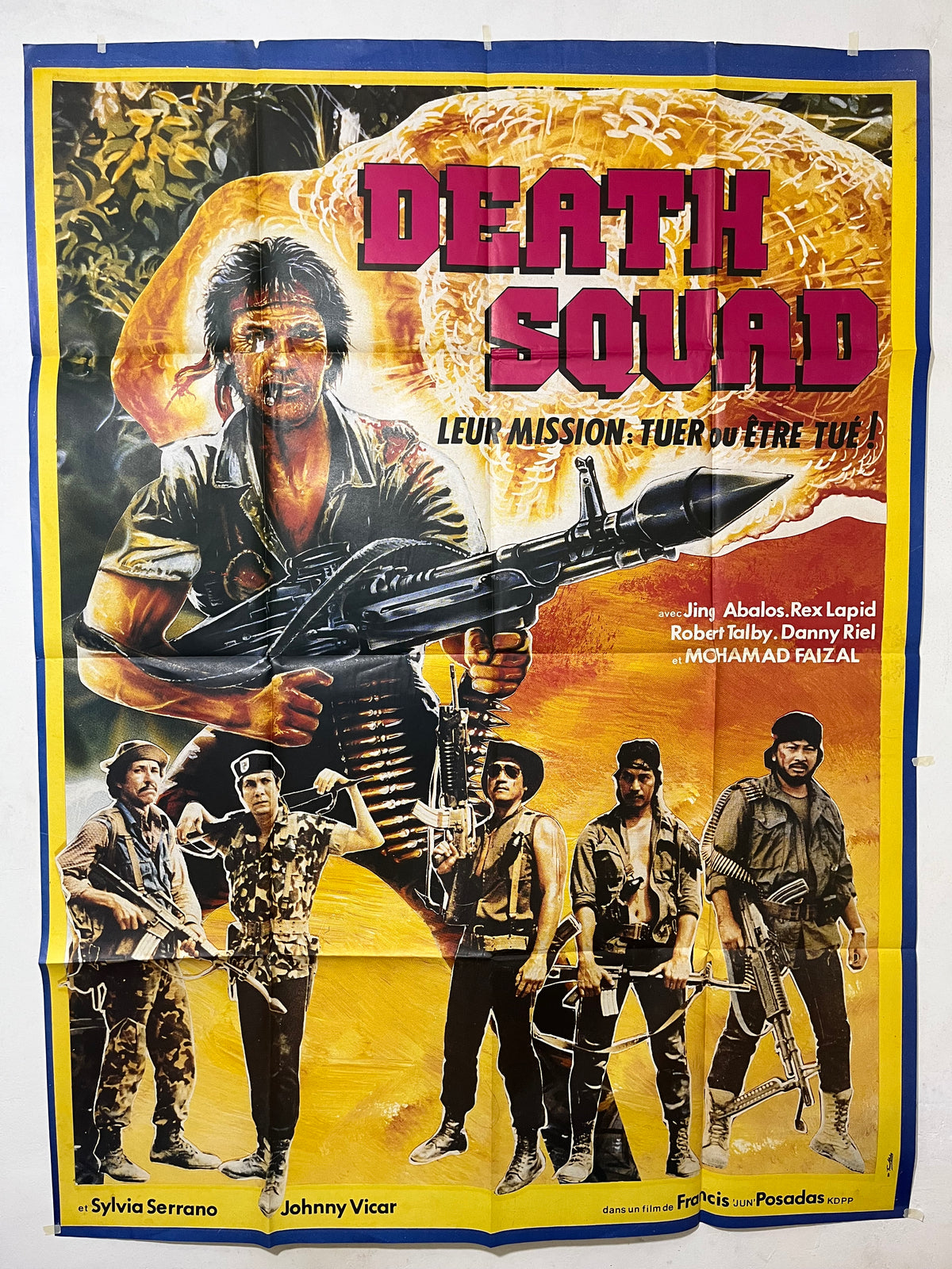 Affiche vintage originale du film Death Squad