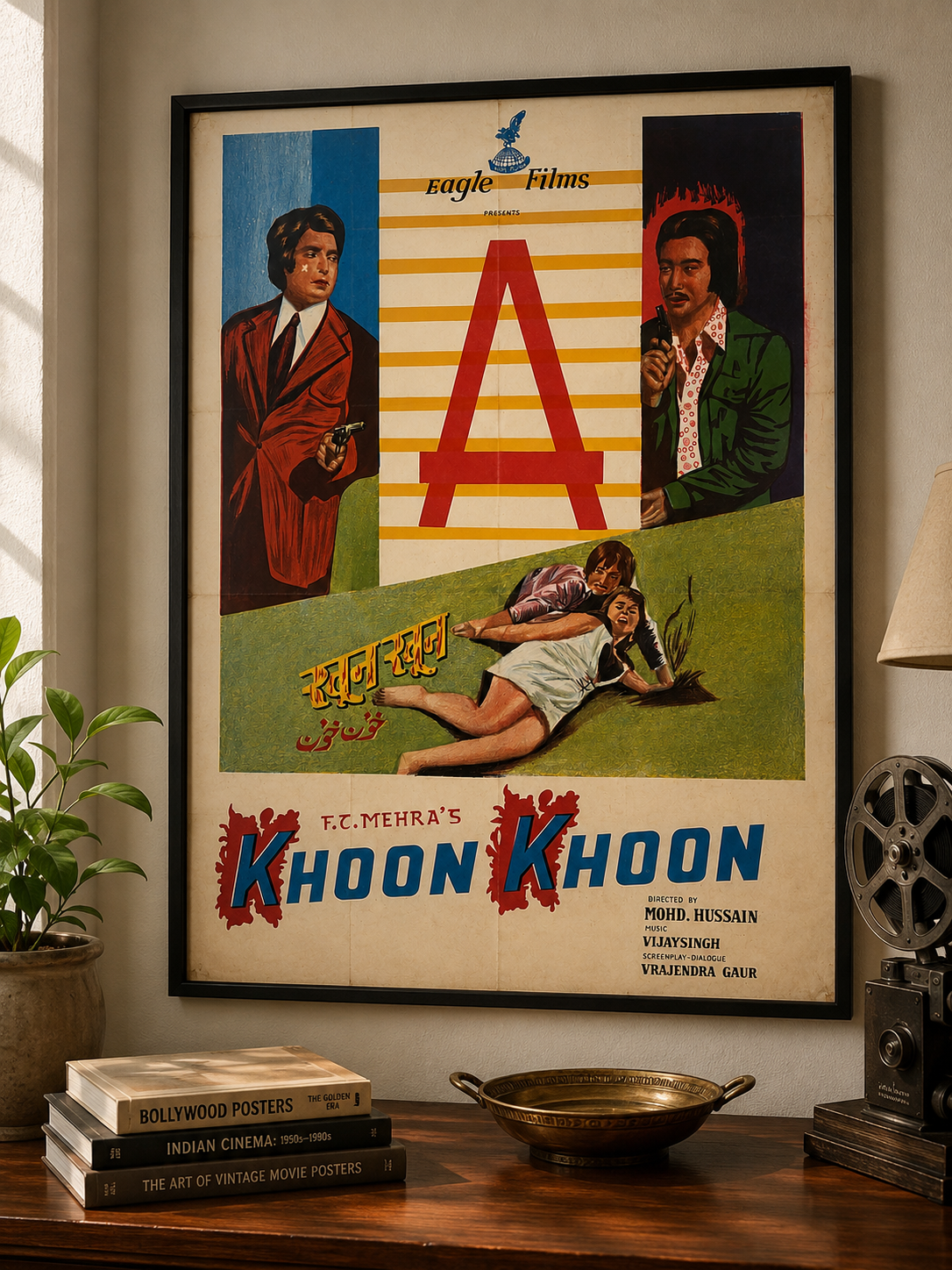 Affiche de cinéma vintage « Khoon Khoon »