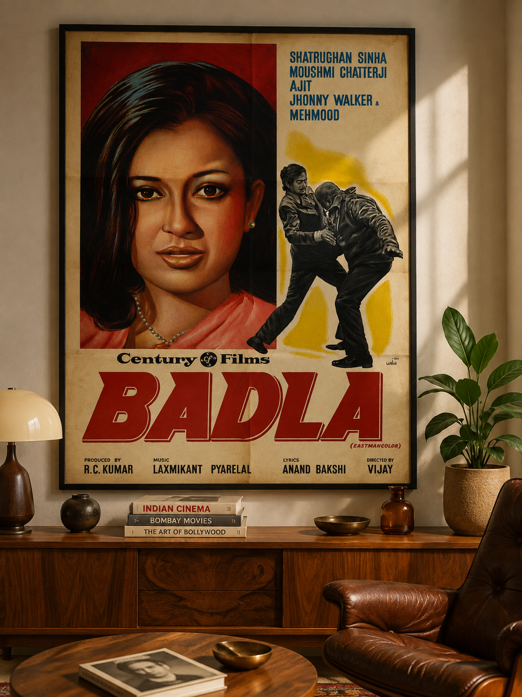 Affiche de cinéma vintage Badla – Film indien classique