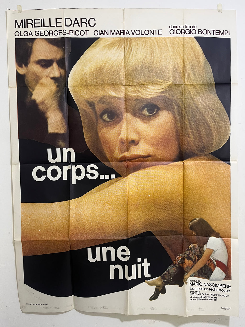 Un corps… une nuit — Affiche de cinéma vintage