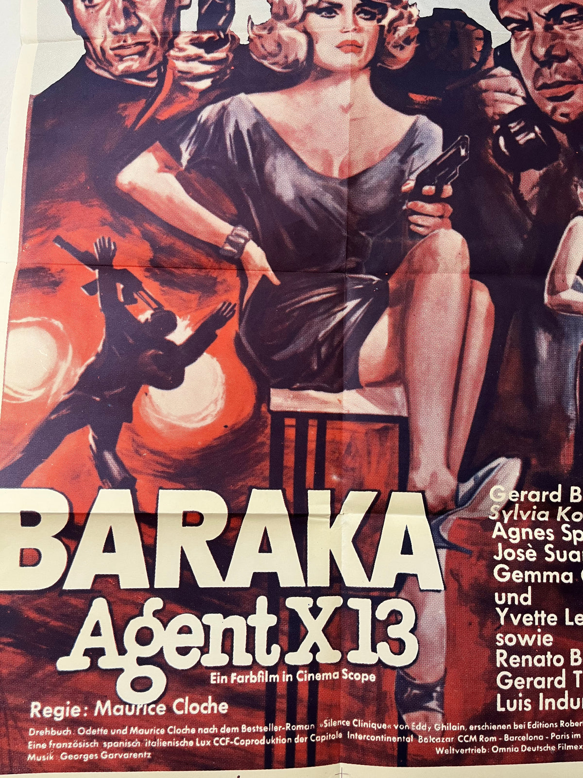 Baraka Agent X13 – Affiche de Film Vintage Originale