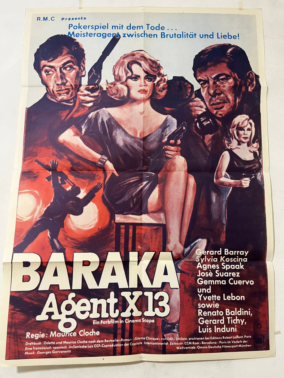 Baraka Agent X13 – Affiche de Film Vintage Originale