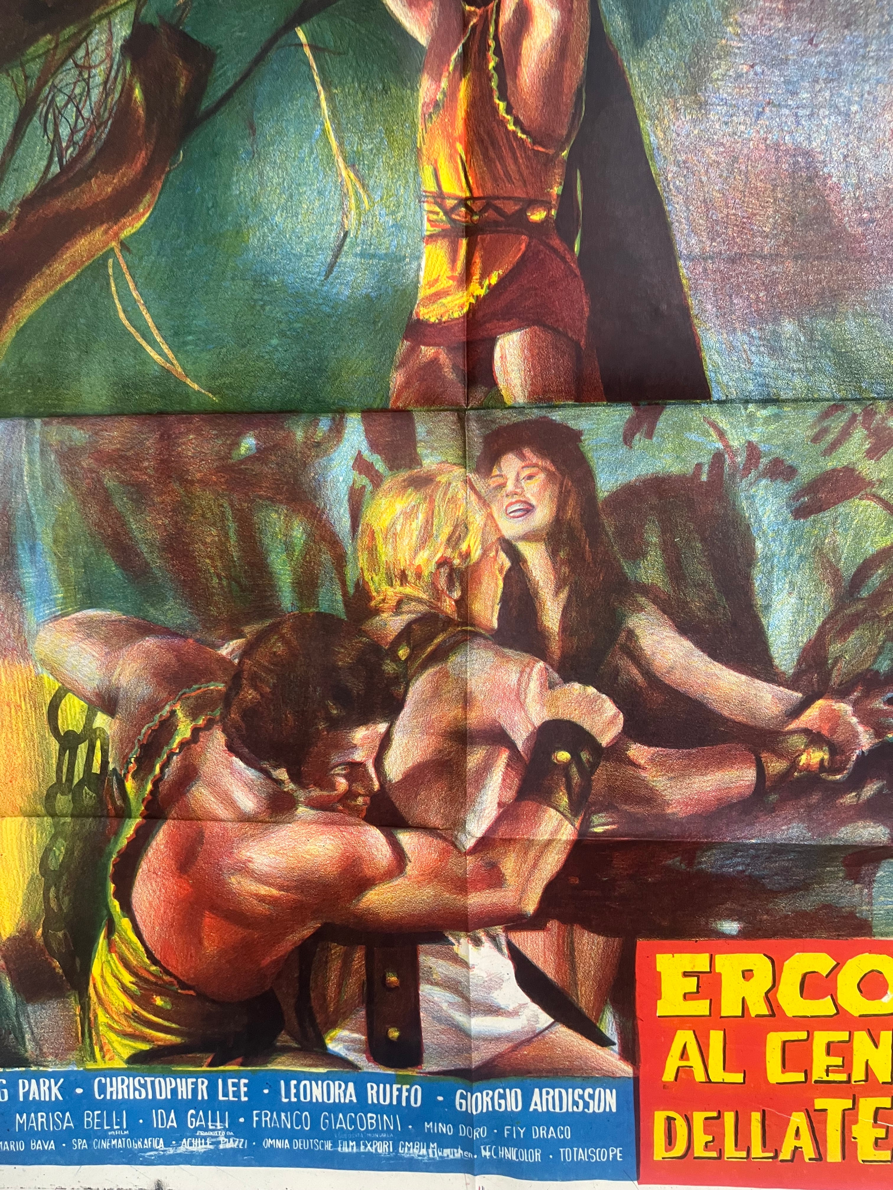 Ercole al Centro della Terra – Affiche de cinéma italienne vintage | 1961