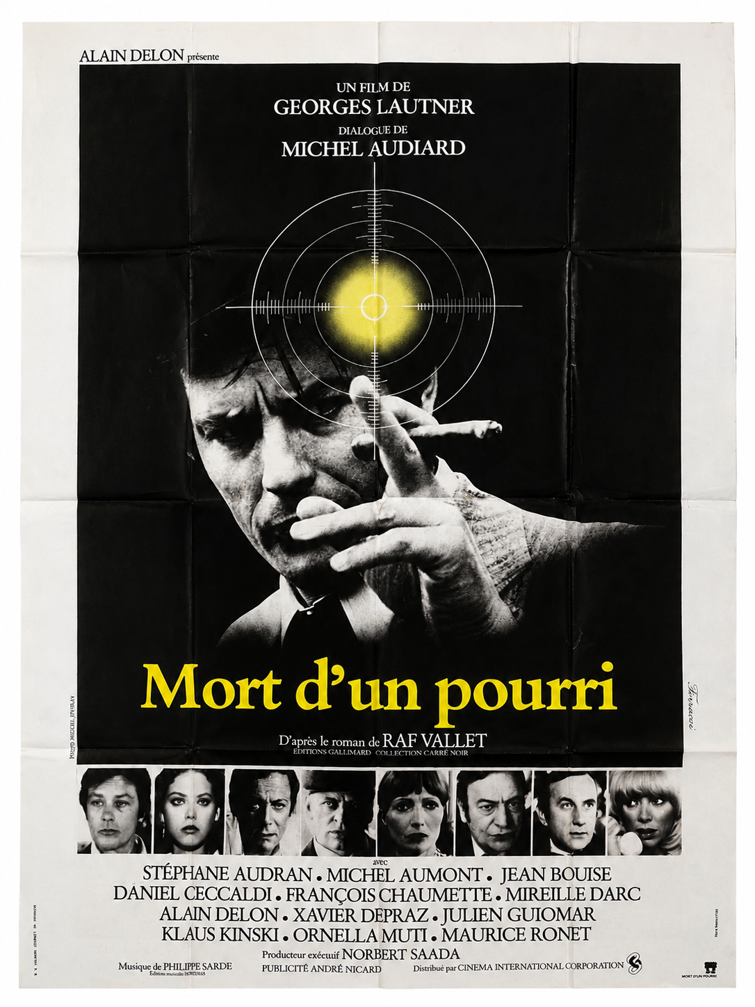 Original Mort d’un pourri (1977) French Movie Poster | Alain Delon Vintage Cinema Poster