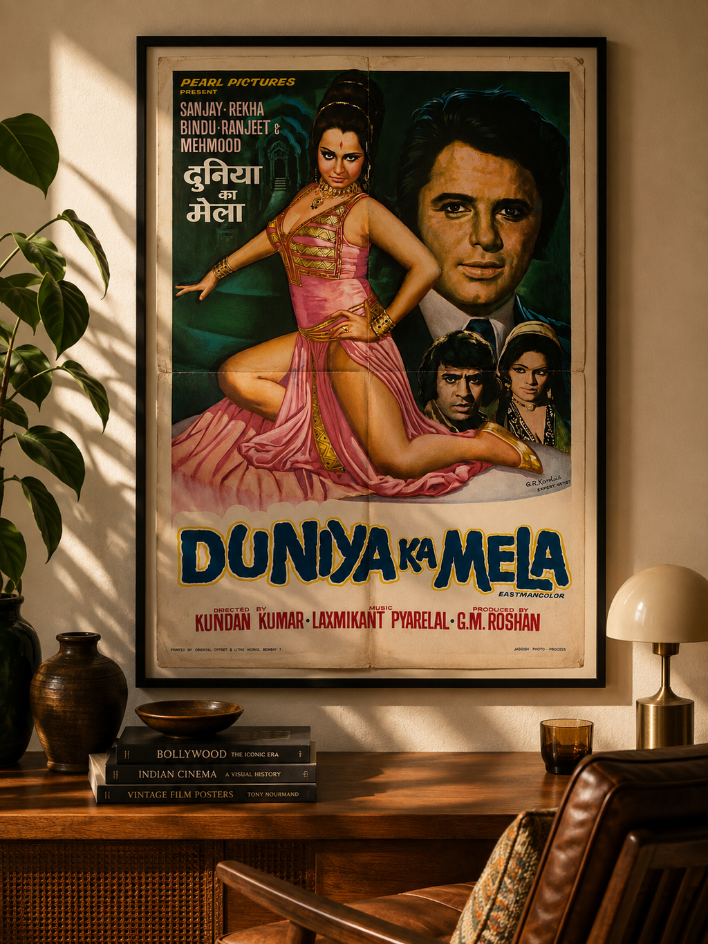 Affiche originale Duniya Ka Mela – Vintage Bollywood Movie Poster