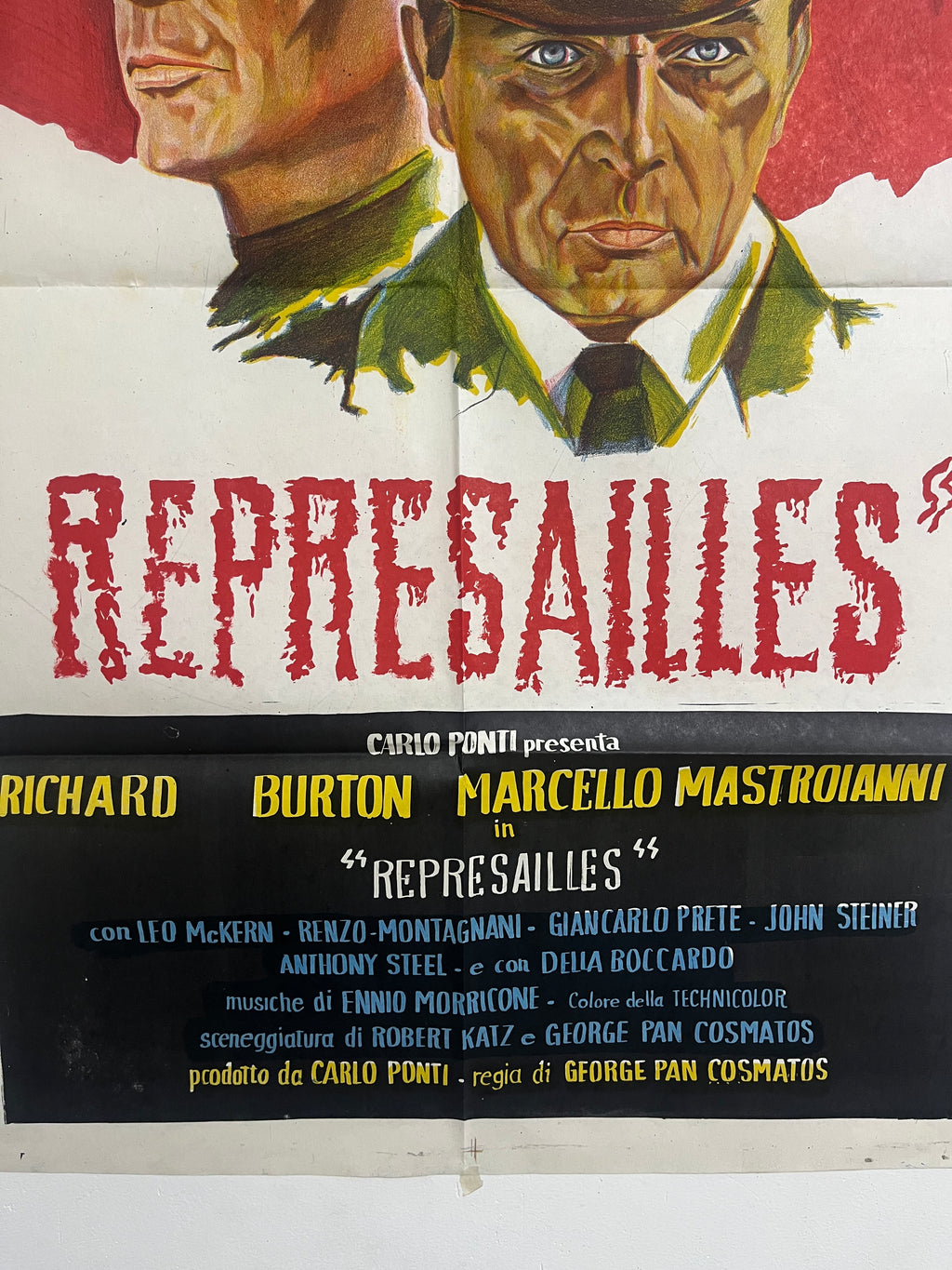Affiche de film vintage Représailles – Richard Burton & Marcello Mastroianni