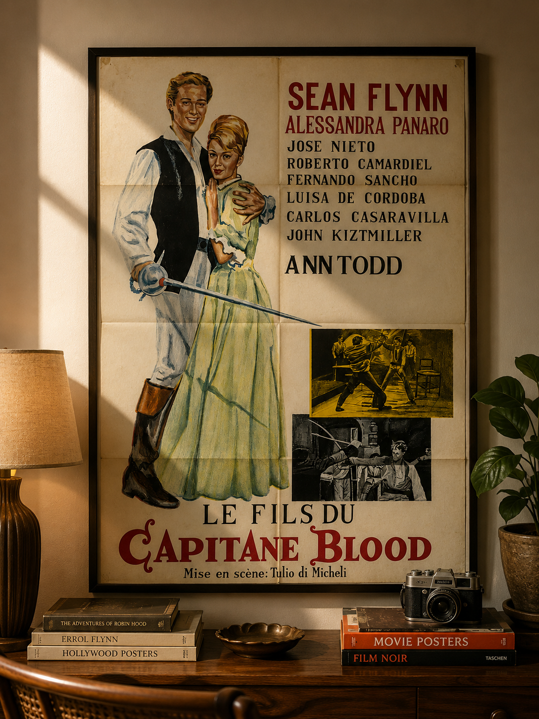 Affiche de cinéma vintage « Le Fils du Capitaine Blood »