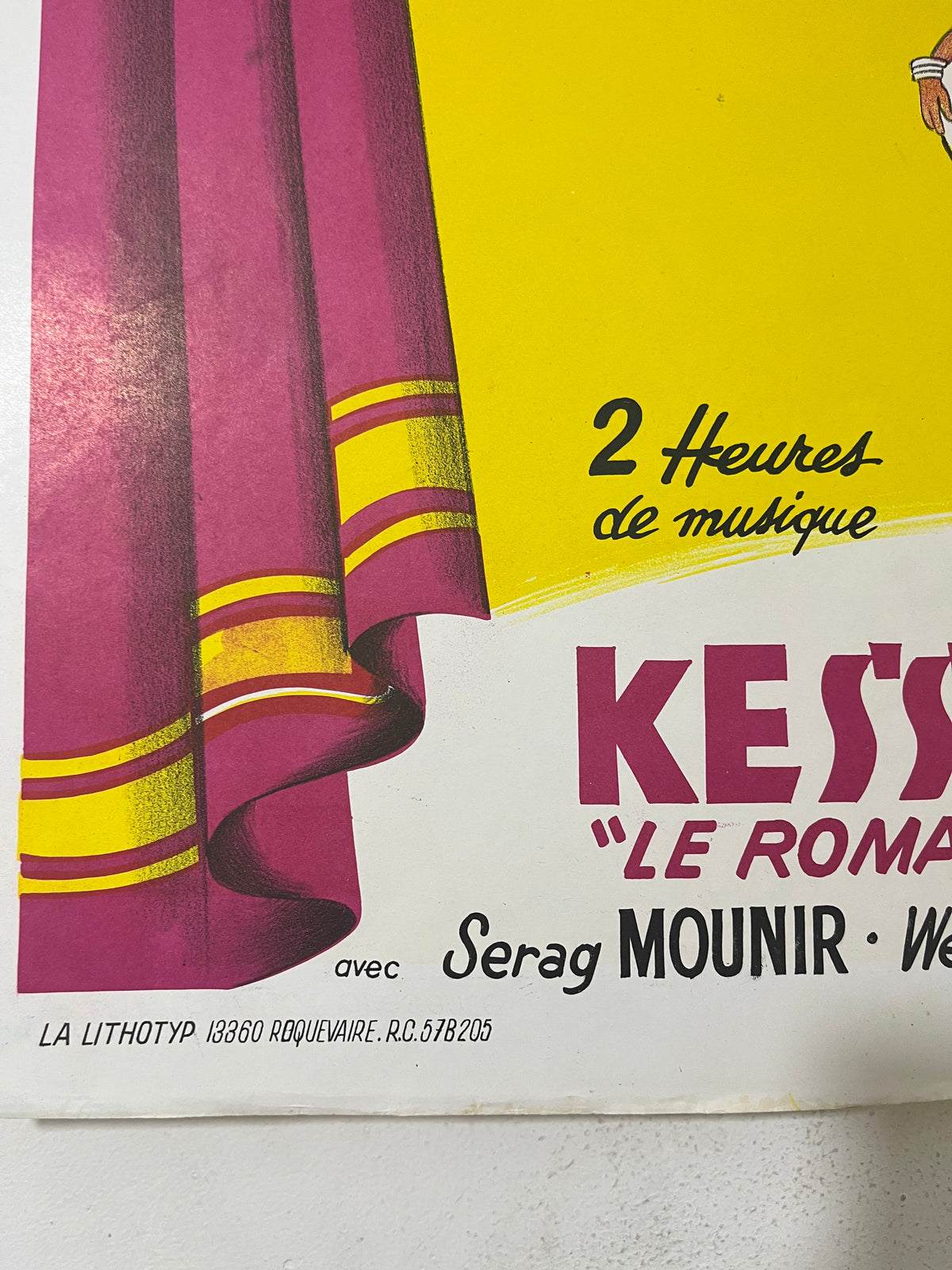 Affiche vintage originale Kesset Hobbi – Le Roman de mon amour