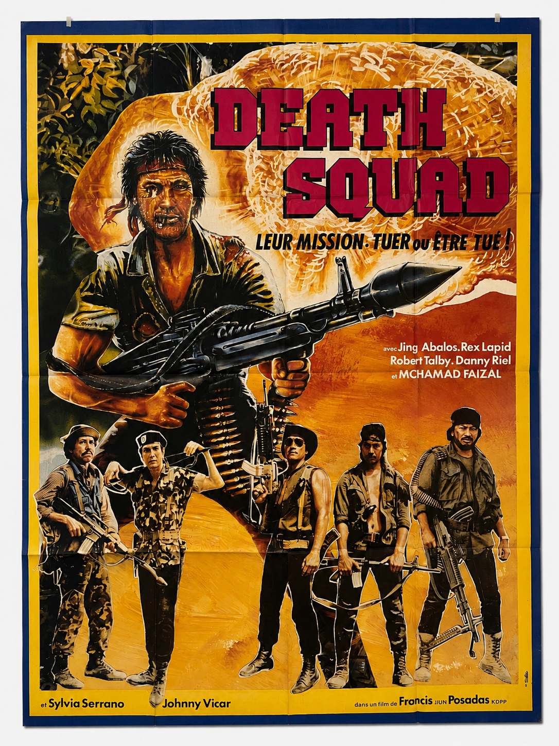 Affiche vintage originale du film Death Squad