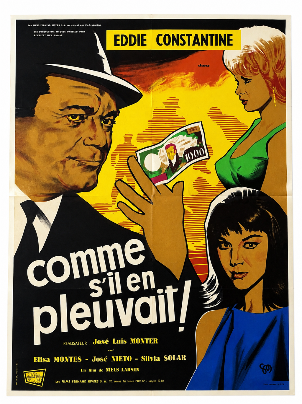 Comme s’il en pleuvait – Affiche de Film Vintage Originale
