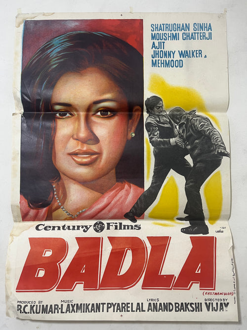 Affiche de cinéma vintage Badla – Film indien classique