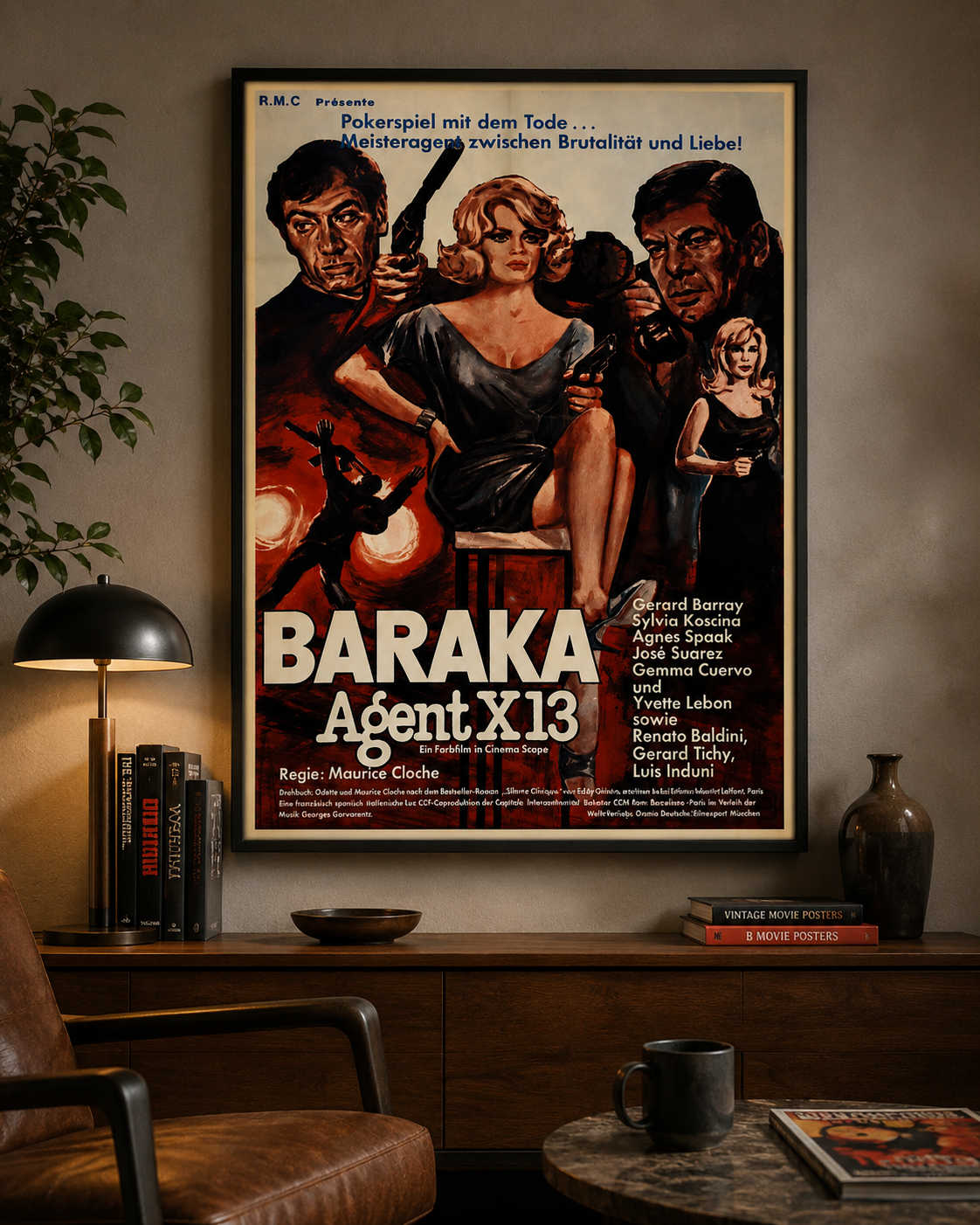Baraka Agent X13 – Affiche de Film Vintage Originale