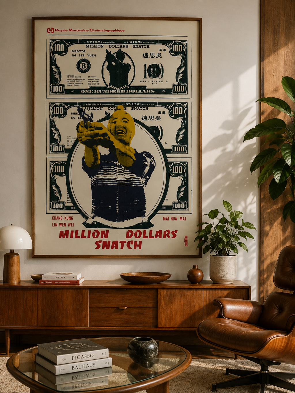 Affiche original de cinéma vintage Million Dollars Snatch – Film indien classique