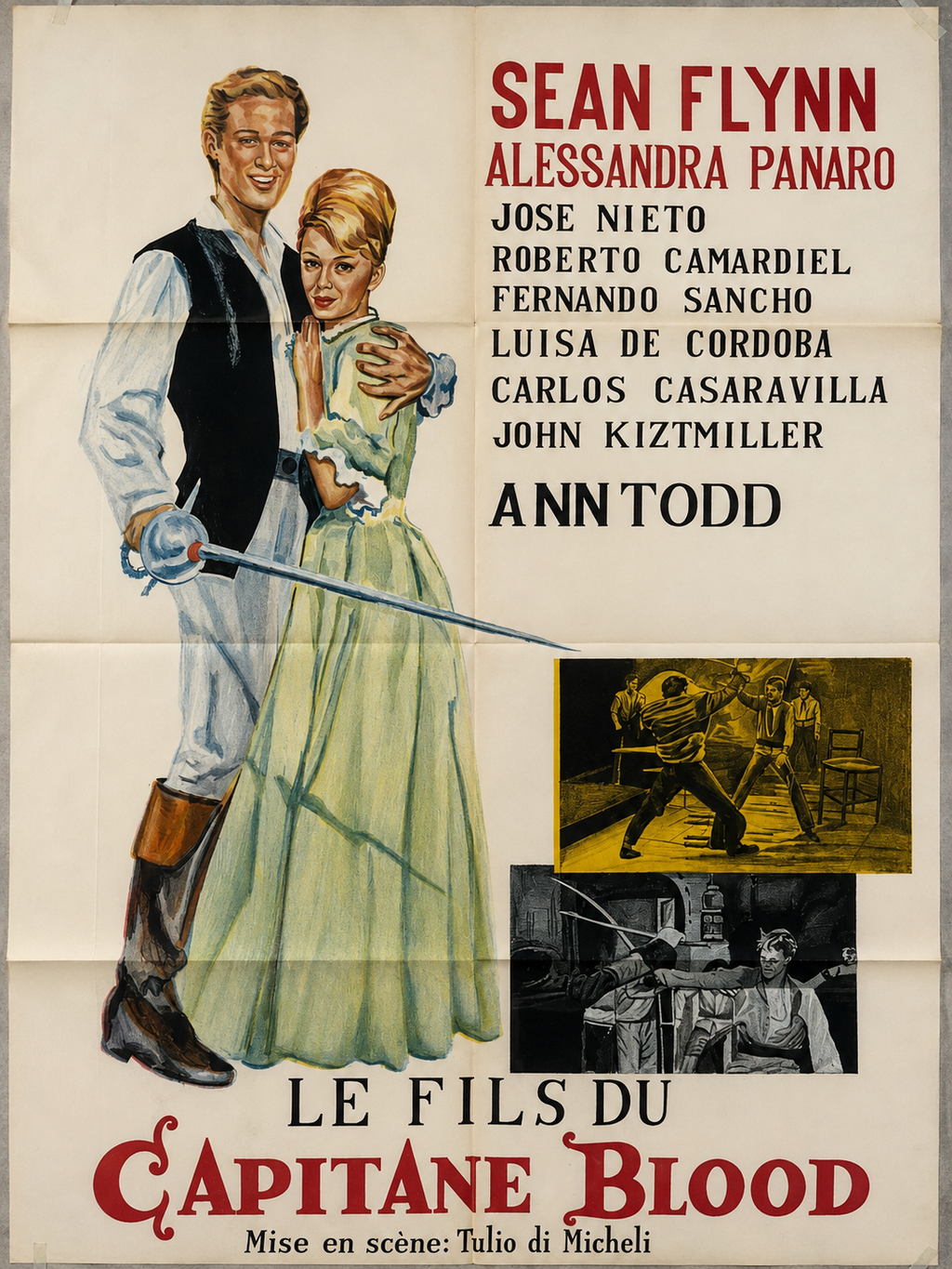 Affiche de cinéma vintage « Le Fils du Capitaine Blood »