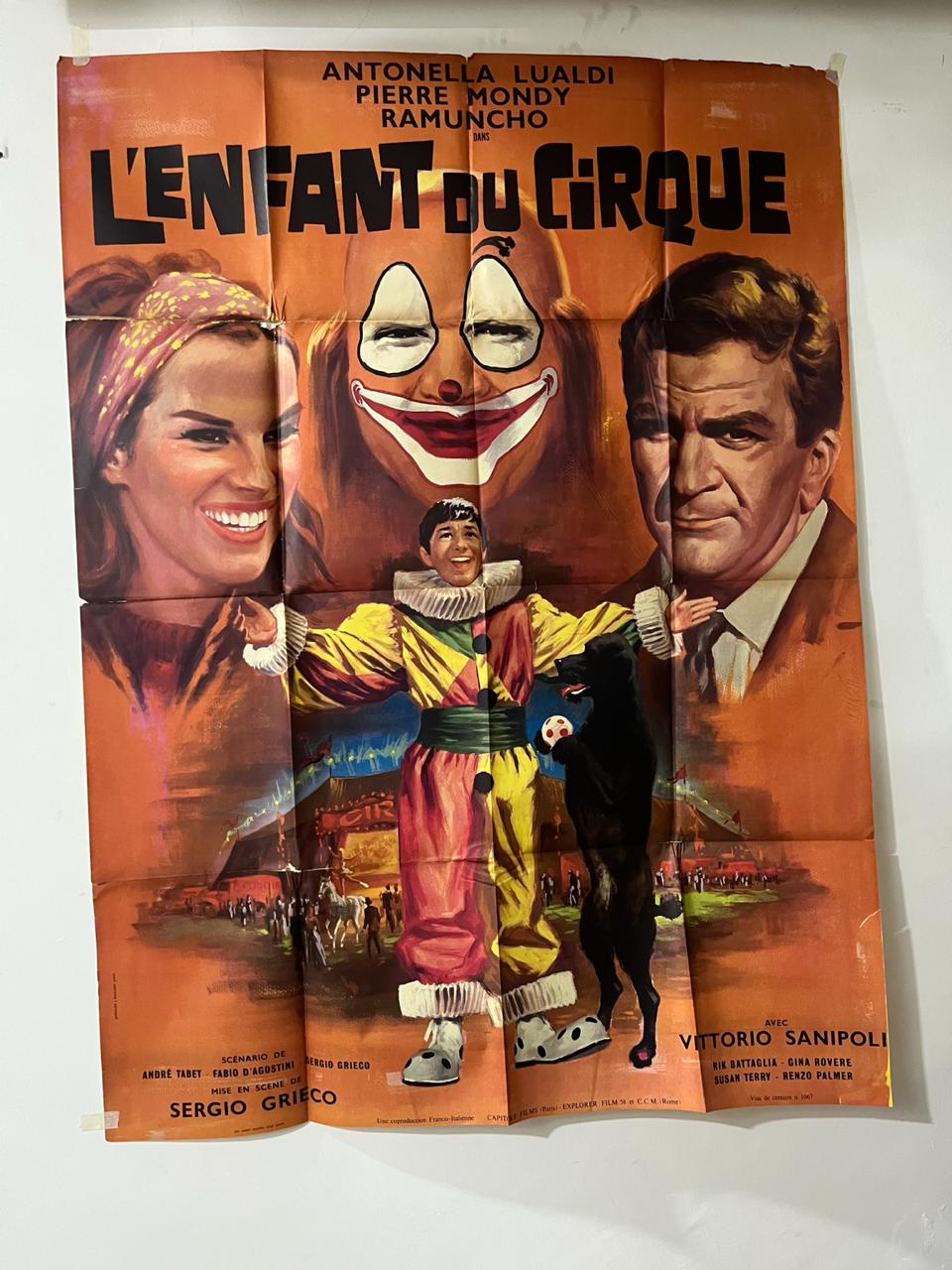 Original Vintage French Movie Poster – L'Enfant du Cirque – Classic Cinema Poster