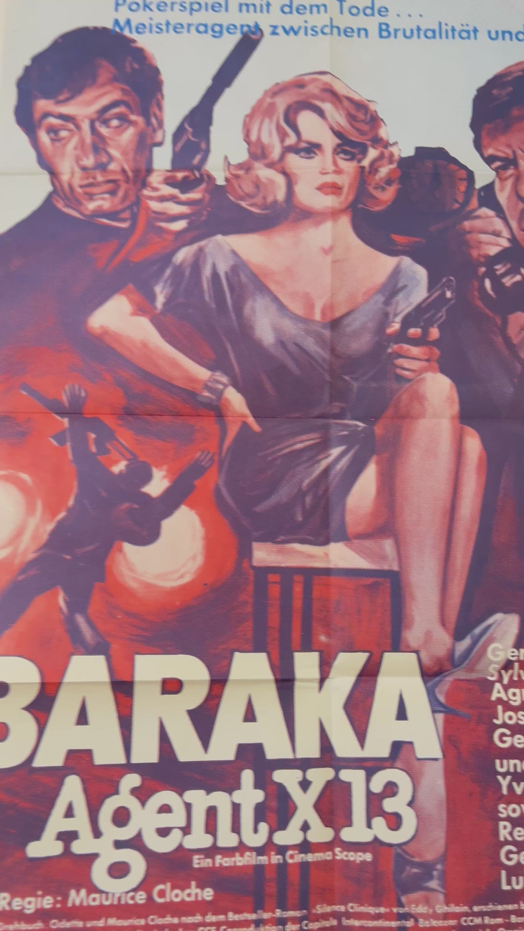 Baraka Agent X13 – Affiche de Film Vintage Originale