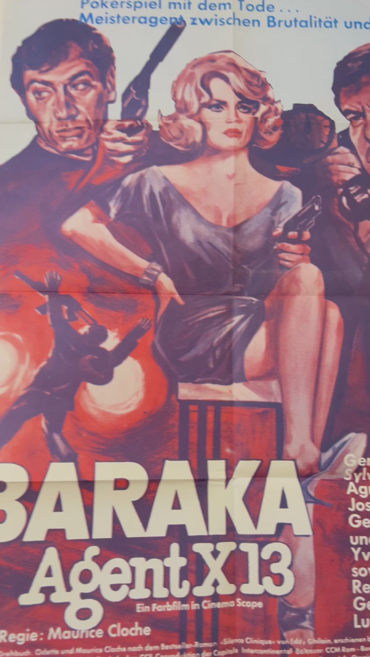 Baraka Agent X13 – Affiche de Film Vintage Originale