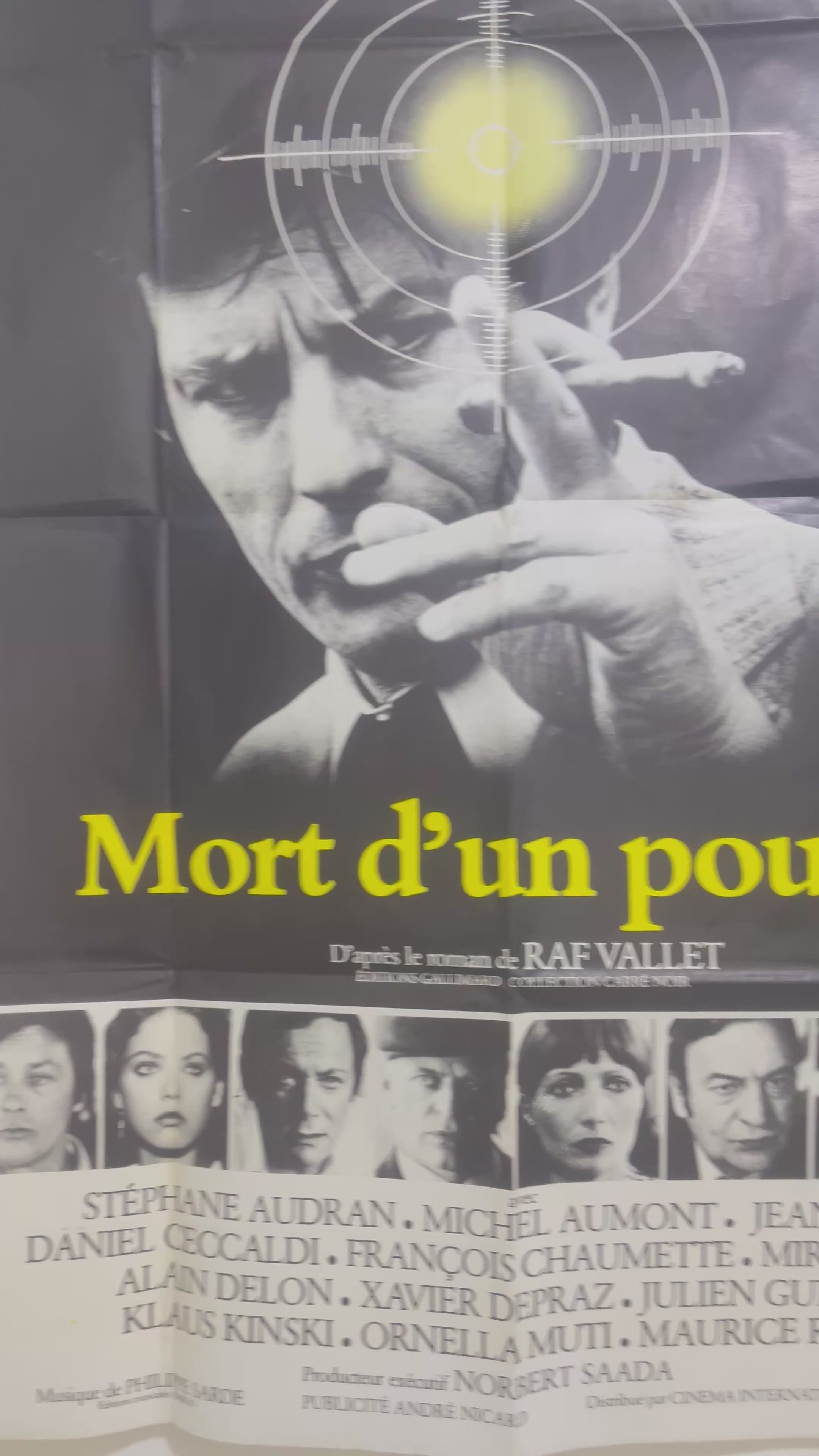 Original Mort d’un pourri (1977) French Movie Poster | Alain Delon Vintage Cinema Poster
