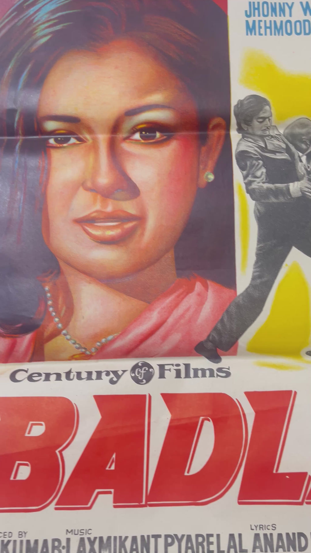 Affiche de cinéma vintage Badla – Film indien classique