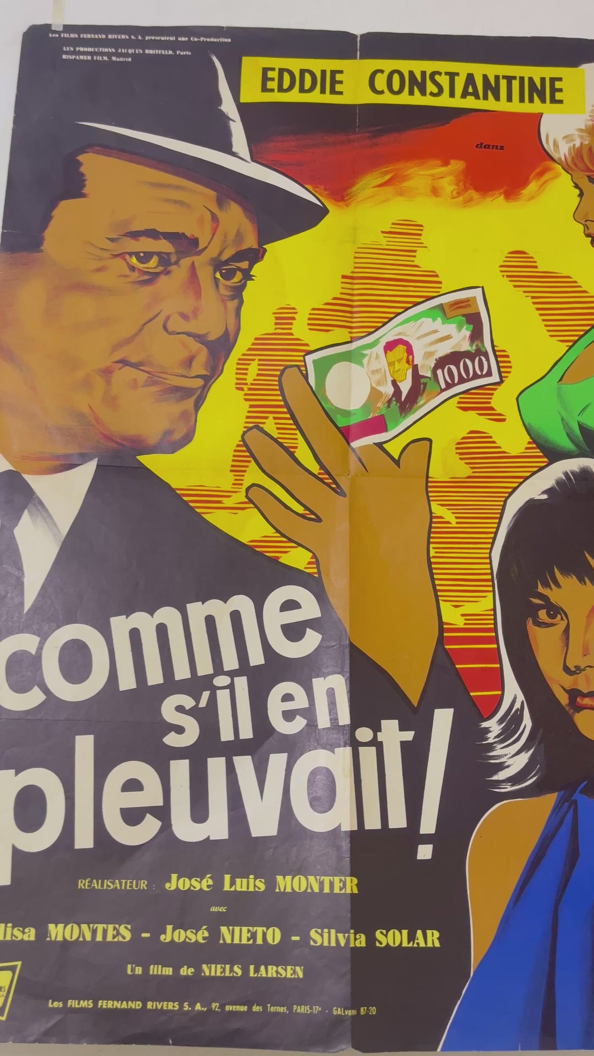 Comme s’il en pleuvait – Affiche de Film Vintage Originale