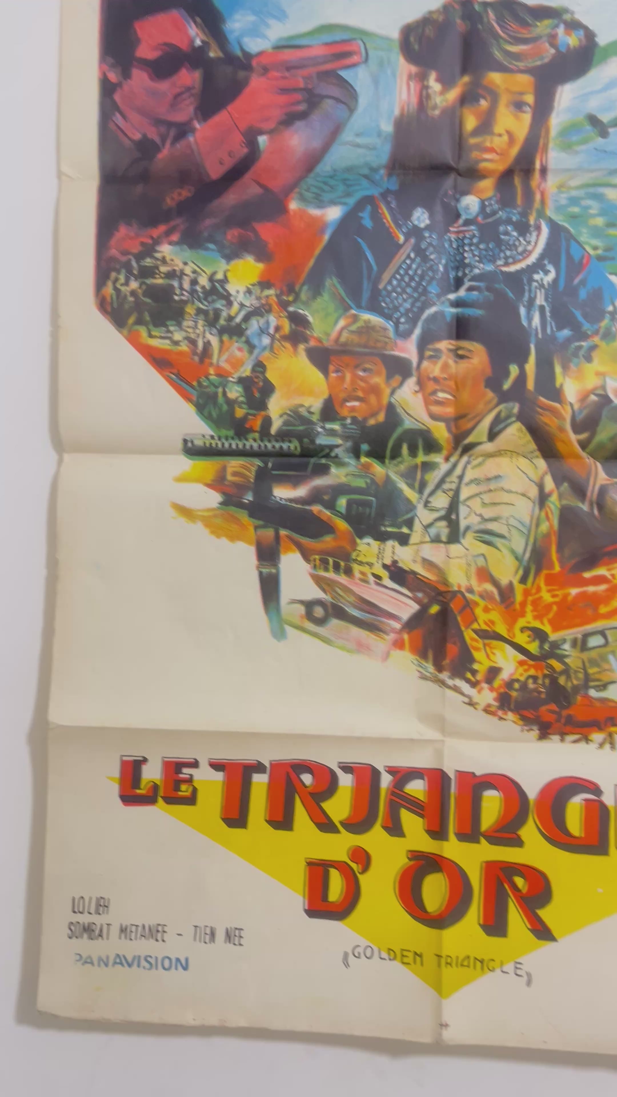 Affiche originale Le Triangle d’Or – Vintage Movie Poster Golden Triangle