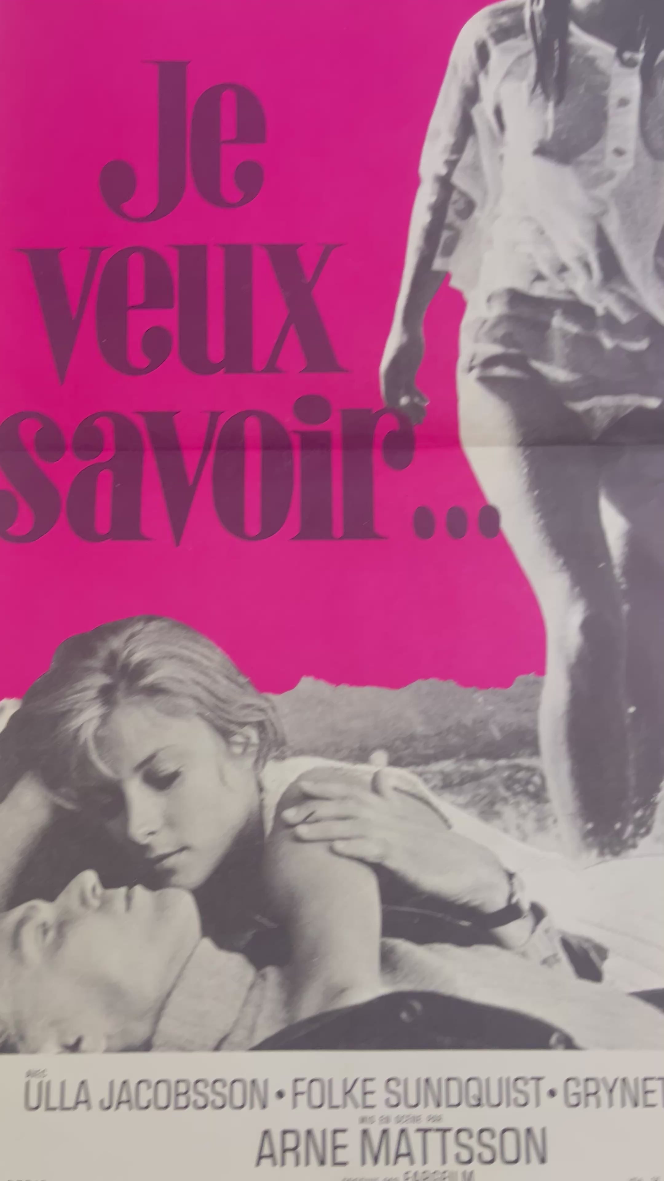 Original Je veux savoir… Vintage French Movie Poster | Rare French Cinema Wall Art