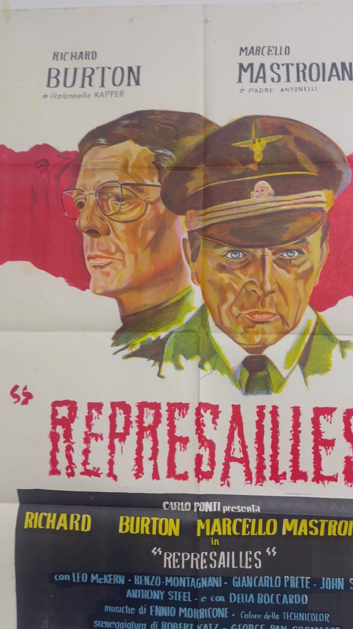 Affiche de film vintage Représailles – Richard Burton & Marcello Mastroianni