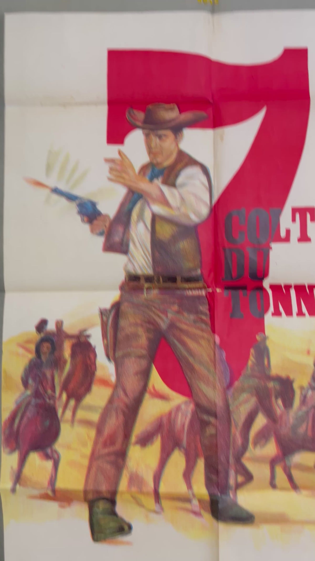 Affiche de cinéma vintage « 7 Colts du Tonnerre »